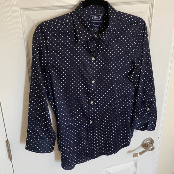 Chaps Women’s 3/4 Sleeve Button Down - Picture 3 of 8